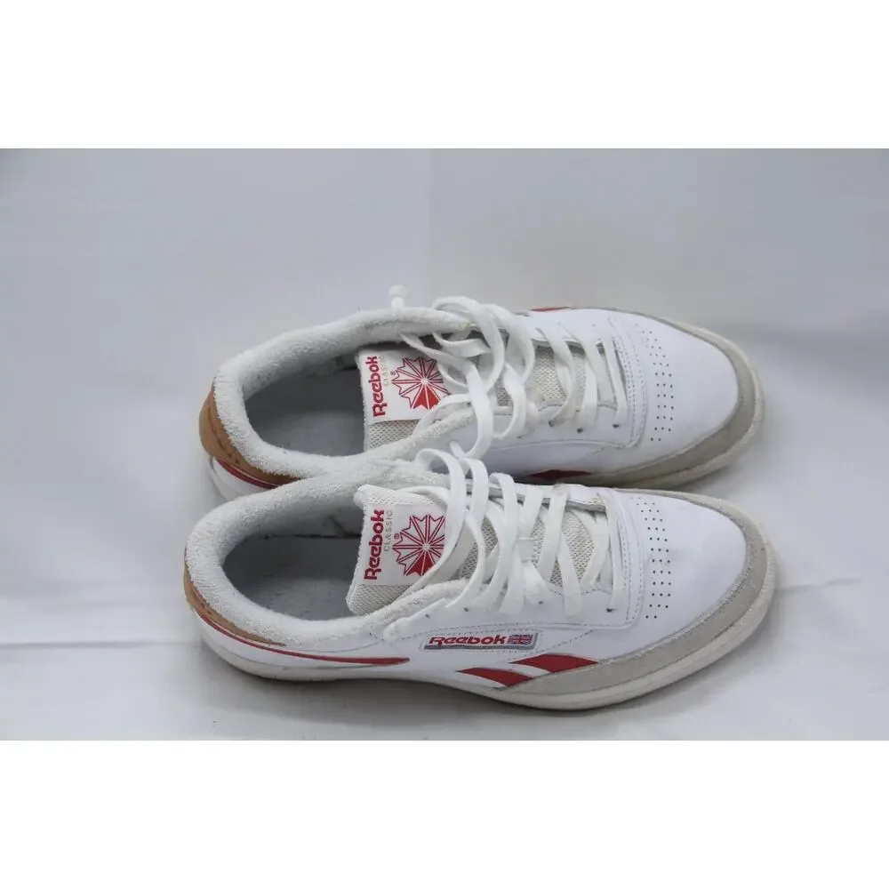 Reebok Club C Revenge Shoes Mens Size 9 Chalk Whit Semi Orange Flare Sneakers